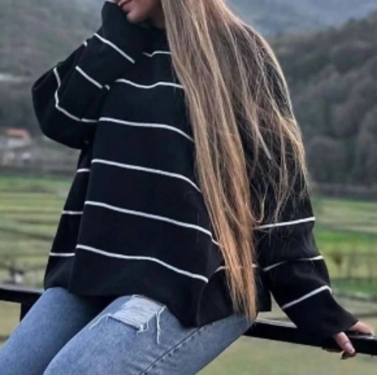 تصویر  ست تونیک شلوار خط ریز