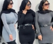تصویر  تونیک بافت زنانه یقه گرد 