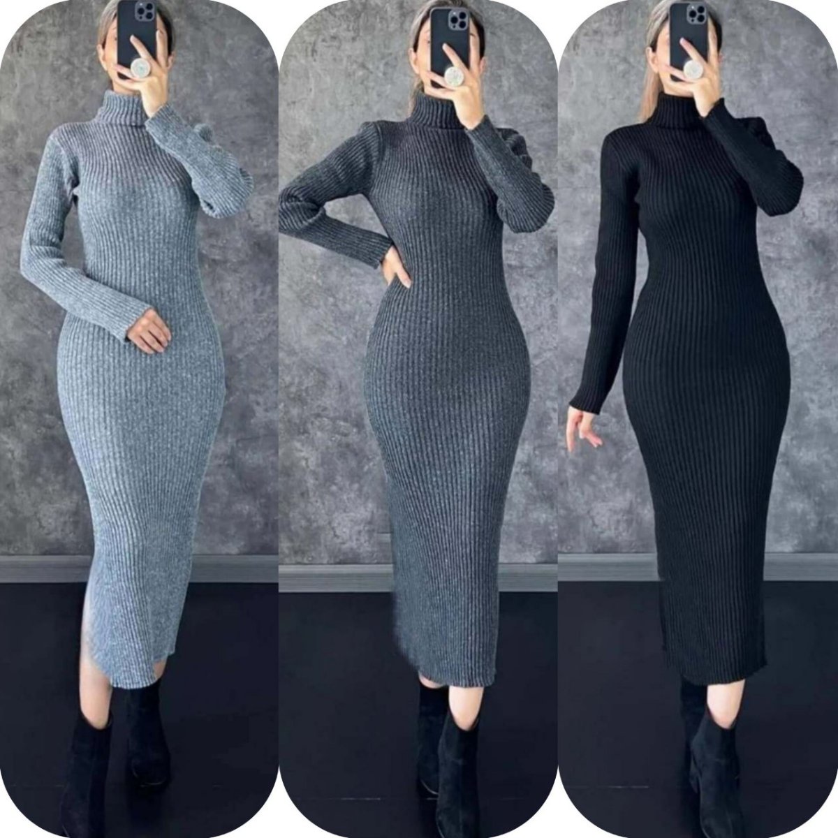 تصویر  ماکسی بلند بافت زنانه