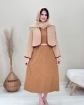 تصویر  ست کت سارفون مخمل کبریتی زنانه پالیز