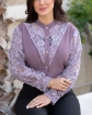 تصویر  شومیز زنانه الیزه و گیپور مخمل کد 1158