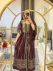 تصویر  پیراهن و شال زنانه هندی مدل باقلوا