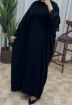 تصویر  مانتو عبایی آستین پاپیون