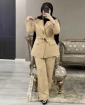 تصویر  مانتو شلوار مازراتی ست طرح هاله