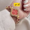 تصویر  ساعت مجلسی زنانه یا دخترانه بند استیل نگین دار 
