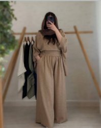 تصویر  مانتو شلوار زنانه صوفیا مدل ابرا