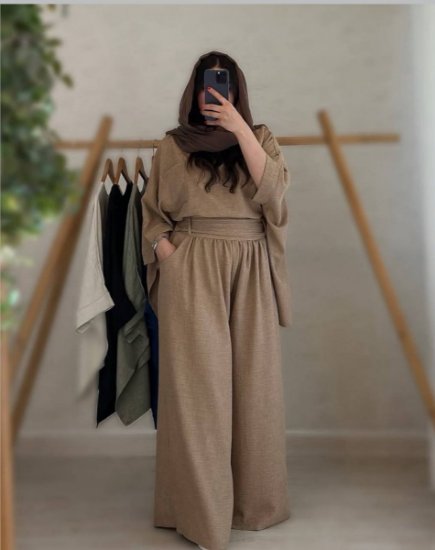 تصویر  مانتو شلوار زنانه صوفیا مدل ابرا