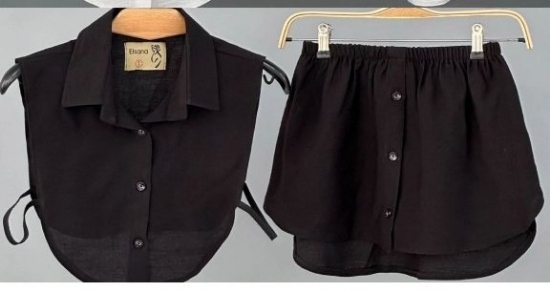 تصویر  یقه فیک و دامنک پرشیا 