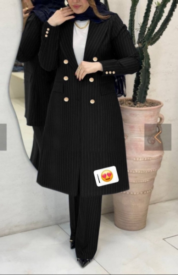 تصویر  مانتو بلند فاستونی دیپلمات