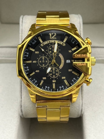 تصویر  ست ساعت دیزل شاخ‌دار مردانه و انگشتر مردانه369566 