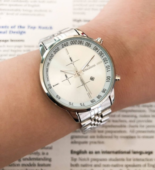 تصویر  ست ساعت رومانسون بنداستیل نقره‌ای 369036