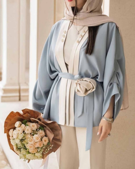 تصویر  مانتو شلوار ست مازراتی روژان