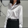 تصویر  شومیز ساتن یقه پیراهنی جانا
