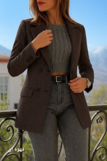 تصویر  پالتو فوتر بافت اکرولیک زنانه مدل سوگل