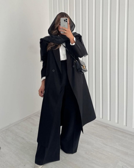 تصویر  مانتو بلند اورکت زنانه مازراتی صحرا