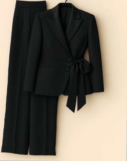 تصویر  کت و شلوار زنانه کرپ السانا