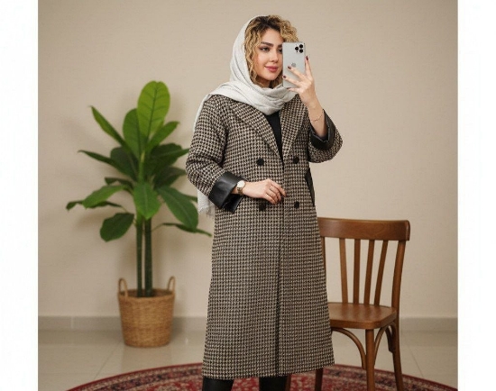 تصویر  پالتو زنانه پاییزه